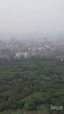 广西桂林山水风光迷雾航拍
